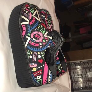 Colorful platform shoes